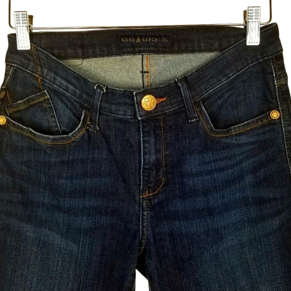 Rock & Republic Kasandra Jeans Mon Cherie Wash Boot Cut - Size 8 Short - Picture 11 of 12